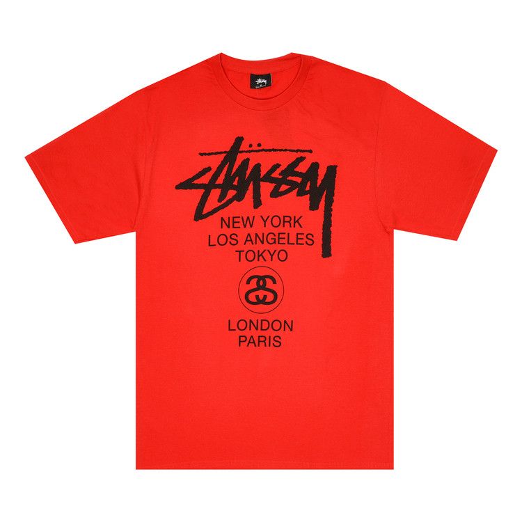 Buy Stussy World Tour Tee 'Red' - 1903688 RED | GOAT