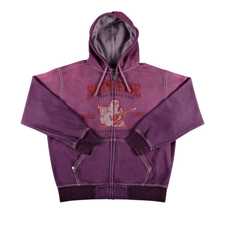 Buy Supreme x True Religion Zip Up Hooded Sweatshirt 'Purple