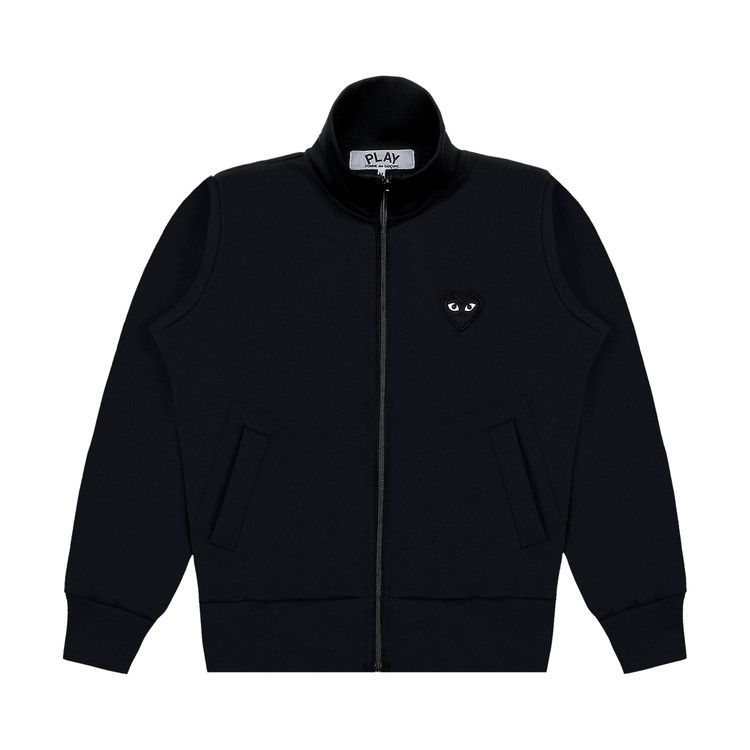 Comme des garcons play black heart zip back print track top online