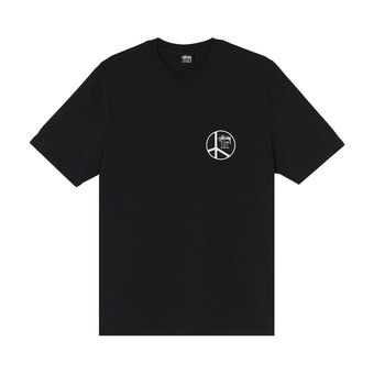 Buy Stussy Peace Dot Pigment Dyed Tee 'Black' - 1904723 BLAC