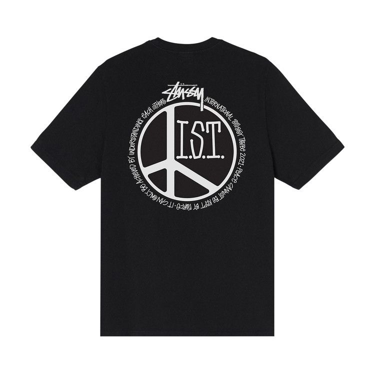 Buy Stussy Peace Dot Pigment Dyed Tee 'Black' - 1904723 BLAC