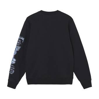 Buy Stussy Venus Embroidered Crew 'Black' - 118448 BLAC | GOAT