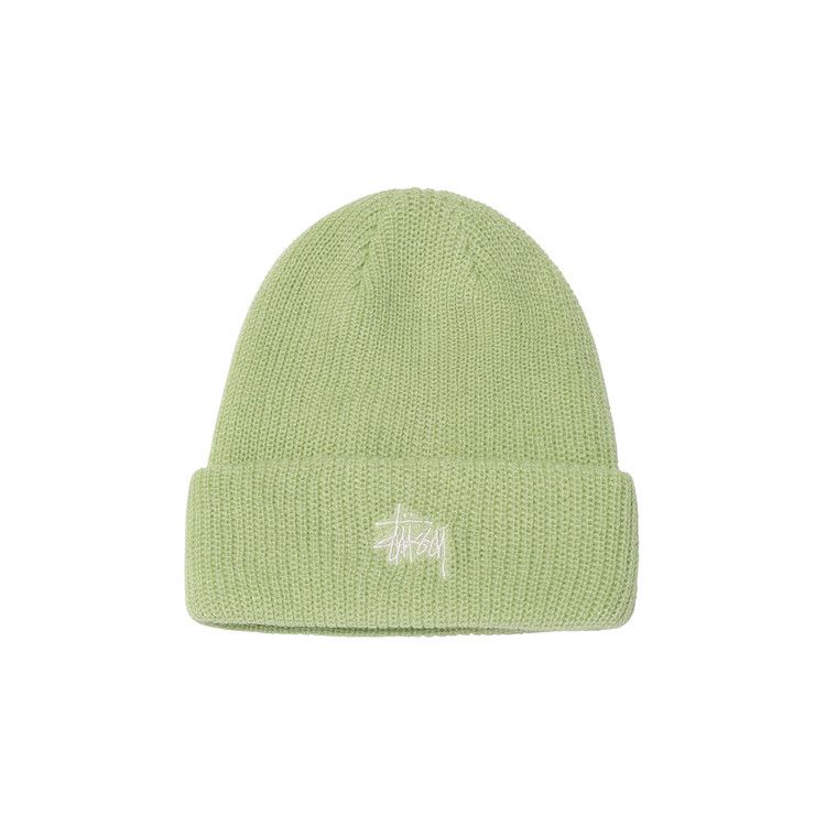 stussy stock cuff beanie green