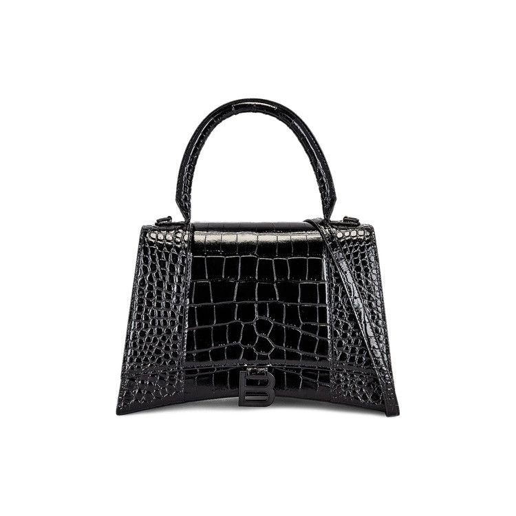 Balenciaga Hourglass Top Handle Black