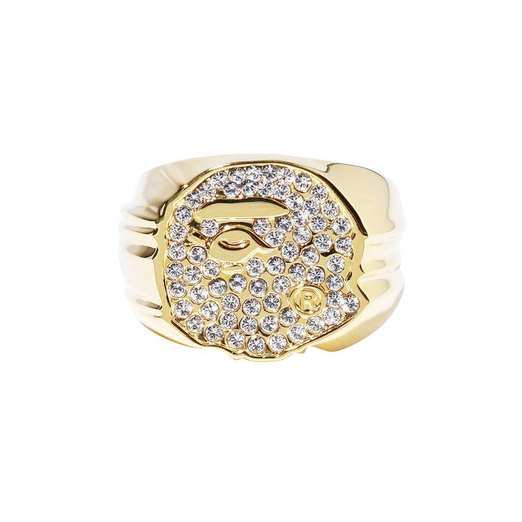 Buy BAPE Rhinestone Ape Head Ring 'Gold' - 1G20 182 046 GOLD | GOAT