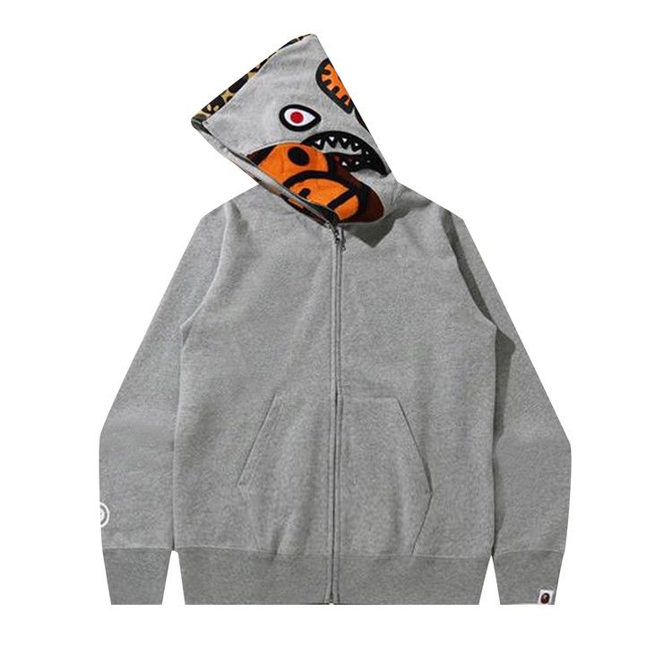 Buy BAPE Milo Shark Full Zip Hoodie 'Grey' - 2H20 115 016 GREY | GOAT