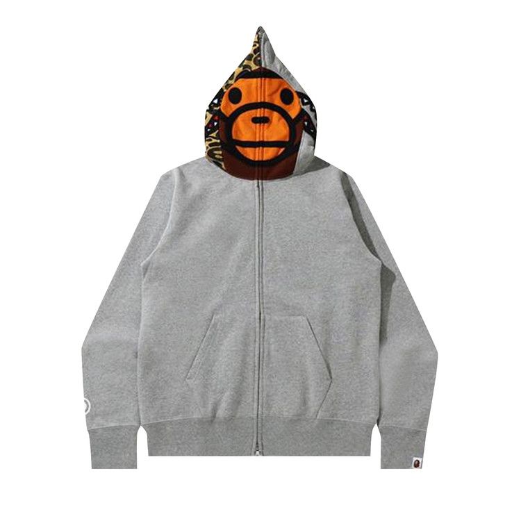 Buy BAPE Milo Shark Full Zip Hoodie 'Grey' - 2H20 115 016 GREY