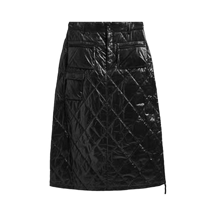 Buy Moncler x Fragment Quilted Shiny Outerwear Skirt 'Black