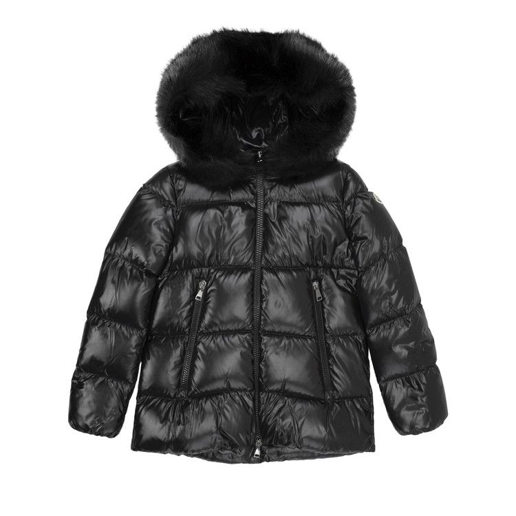 ジャケット MONCLER Women Jackets 098 1A000 17 597FA999 Black Black Gles Hooded Short Down Jacket - Short Down Jackets for