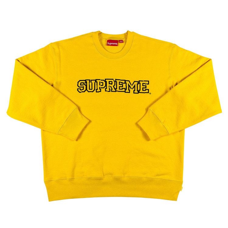 Supreme 23FW crewneck navy×yellow Buy Supreme NYC Crewneck 'Navy' - FW23SW119 NAVY | GOAT