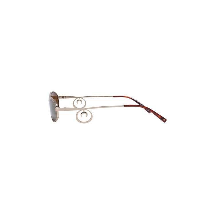 Marine Serre Swirl-Frame Oval Sunglasses Gold