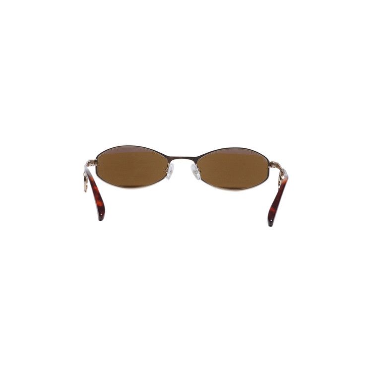 Marine Serre Swirl-Frame Oval Sunglasses Gold