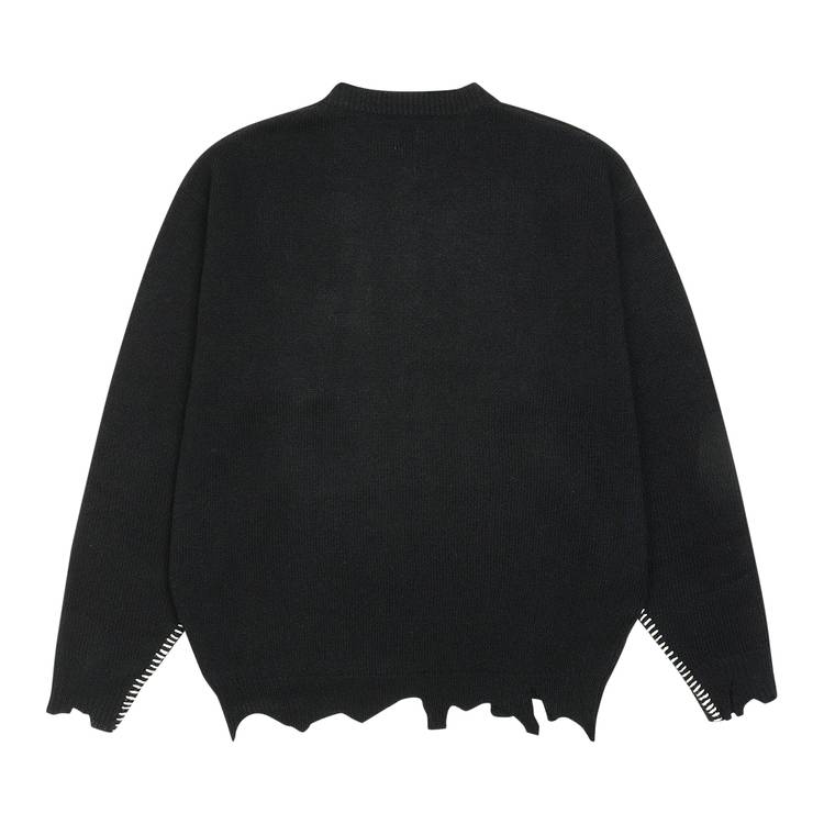 Saint Michael Sin Wool Sweater 'Black' | GOAT