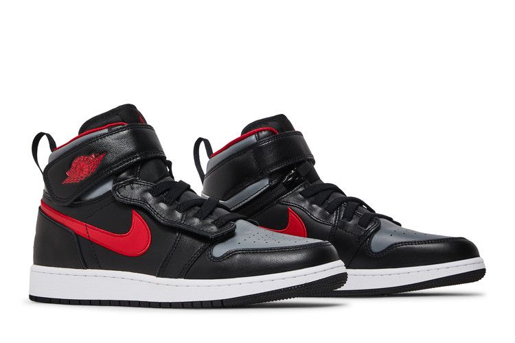 Air Jordan 1 High Flyease Gs Smoke Grey Gym Red