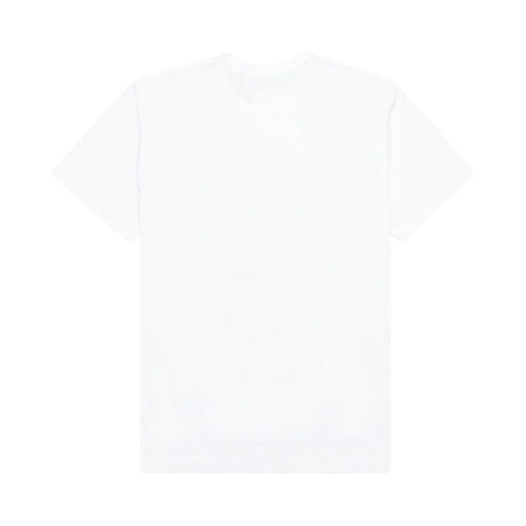 Comme Des GarçOns Play Red Multi Logo Shorts-Sleeve T-Shirt White