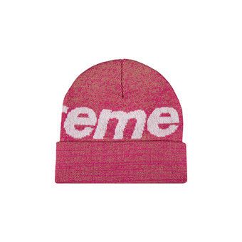 Buy Supreme Big Logo Beanie 'Magenta Static' - FW21BN56