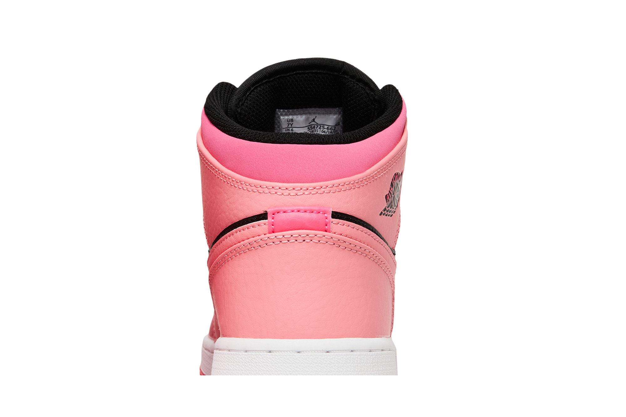 Pre-owned Air Jordan 1 Mid Gs 'coral Chalk' In Pink