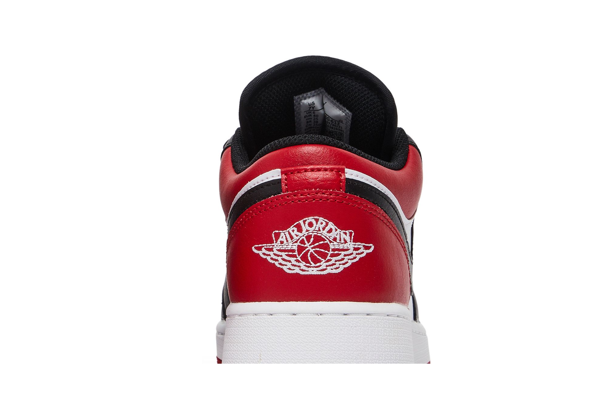 Pre-owned Air Jordan 1 Low Gs 'bred Toe' In Red