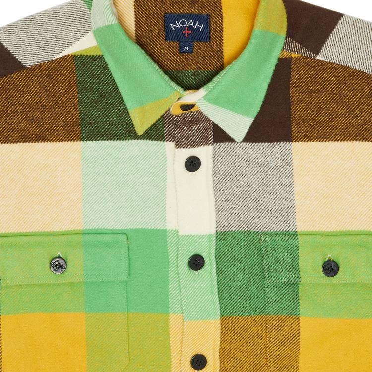 Buy Noah Heavyweight Flannel 'Brown/Green/Brown/Gold/Tan