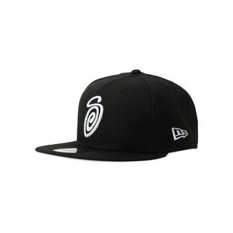 帽子 Stussy New Era 59fifty Black Stussy Authentic New Era Cap - Black (59Fifty) - 1311038
