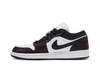 Wmns Air Jordan 1 Low SE Utility 'White Black Red' | GOAT