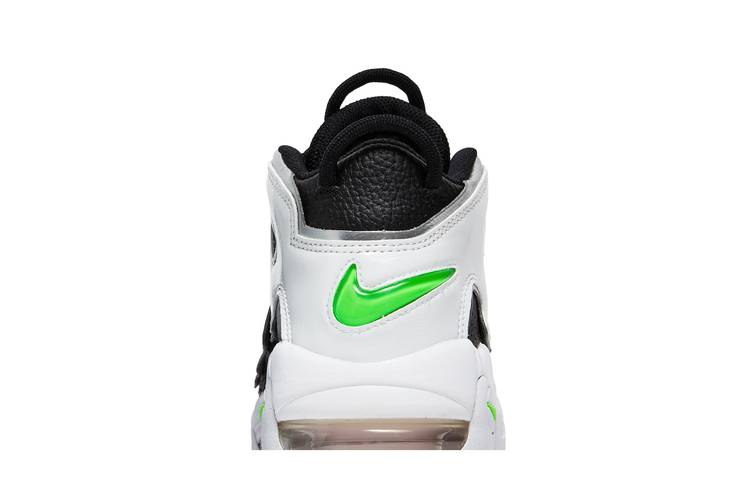Nike Air More Uptempo Black / Metallic Silver / Green Strike / Summit White  High Top Sneakers - Sneak in Peace