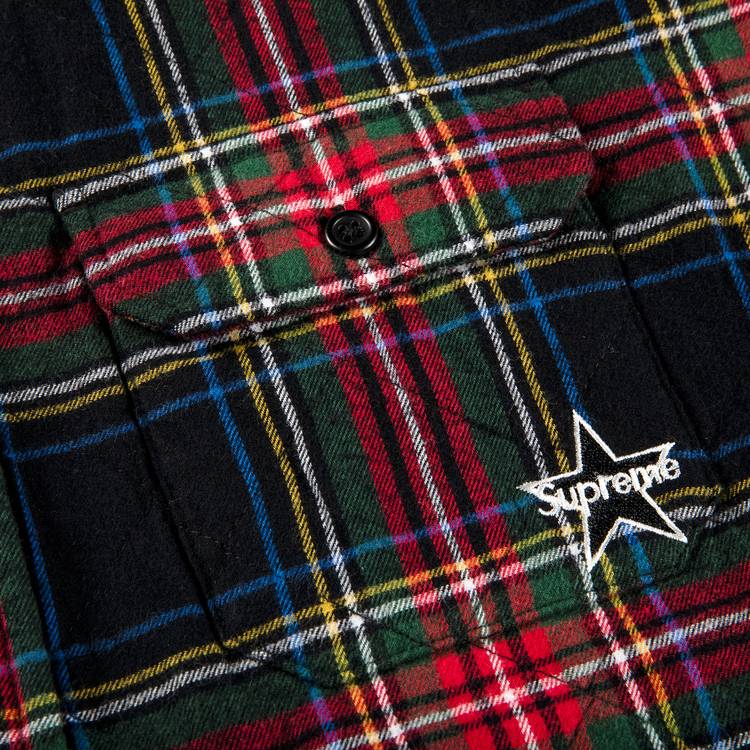 Buy Supreme Quilted Plaid Flannel Shirt 'Black' - FW21S27 BLACK