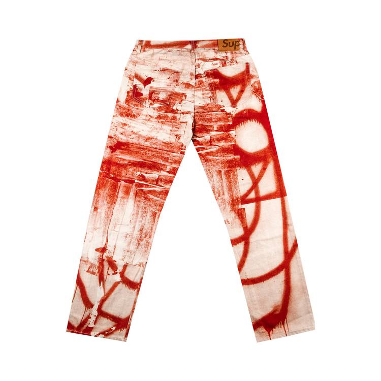 Buy Supreme x Christopher Wool Regular Jean 'Red' - FW21P84 RED | GOAT