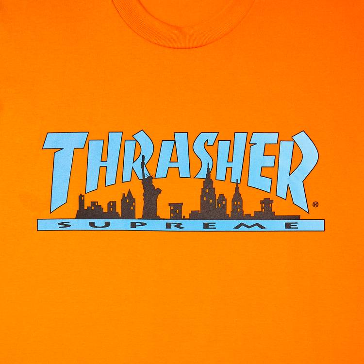 Supreme x Thrasher Skyline Tee 'Orange' | GOAT