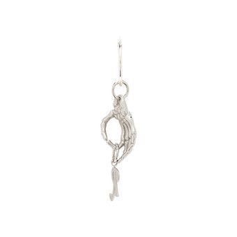 Buy Raf Simons Skeleton Hand Single Earring 'Silver