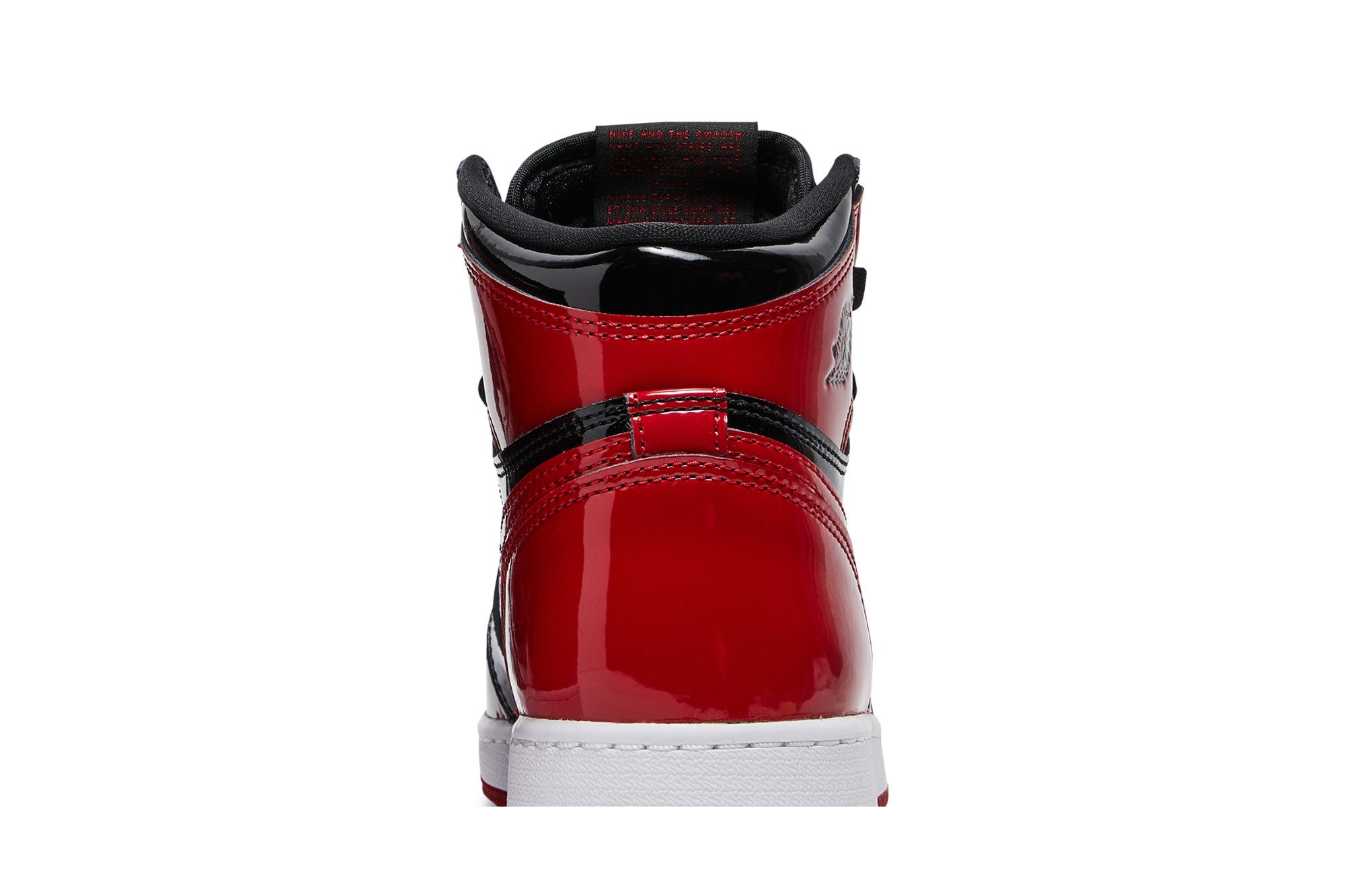 Pre-owned Air Jordan 1 Retro High Og Gs 'patent Bred' In Red