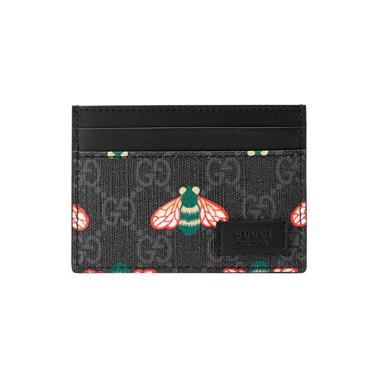 Buy Gucci Bestiary Card Case With Bees 'Black' - 451277 UIEAN 1058