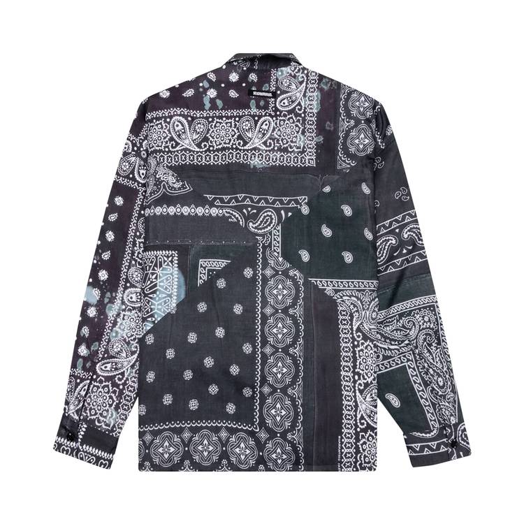 Neighborhood Bandana Chopped Long-Sleeve Shirt 'Black' | GOAT