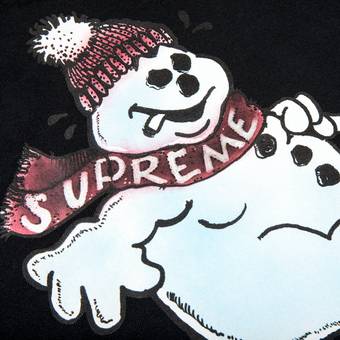 Buy Supreme Snowman Hooded Sweatshirt 'Black' - FW21SW87