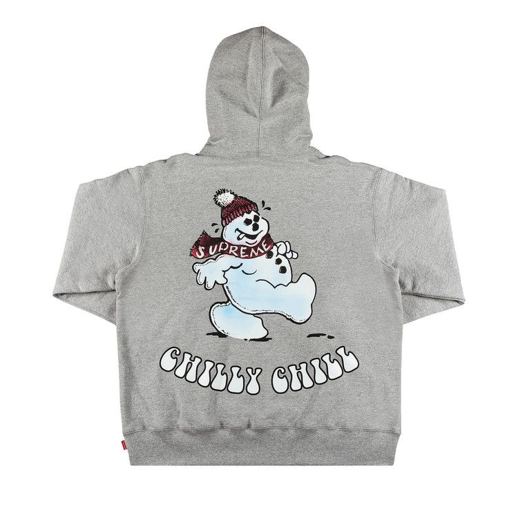 Buy Supreme Snowman Hooded Sweatshirt 'Heather Grey