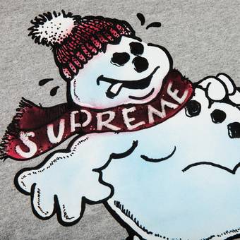 Buy Supreme Snowman Hooded Sweatshirt 'Heather Grey' - FW21SW87