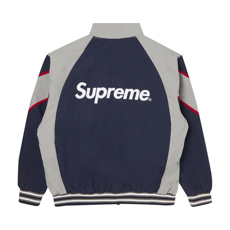 Supreme Yankees Satin Hooded Jacket Navy