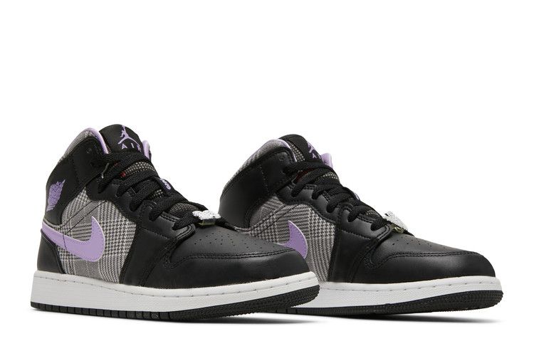 Air Jordan 1 Mid SE Gs Houndstooth
