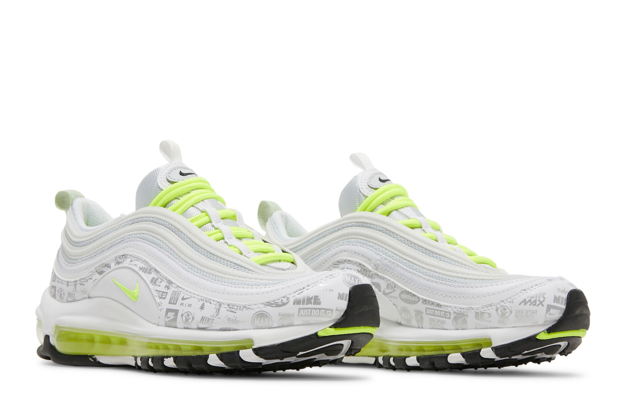 Pre-owned Nike Air Max 97 Gs 'reflective Logos' In White