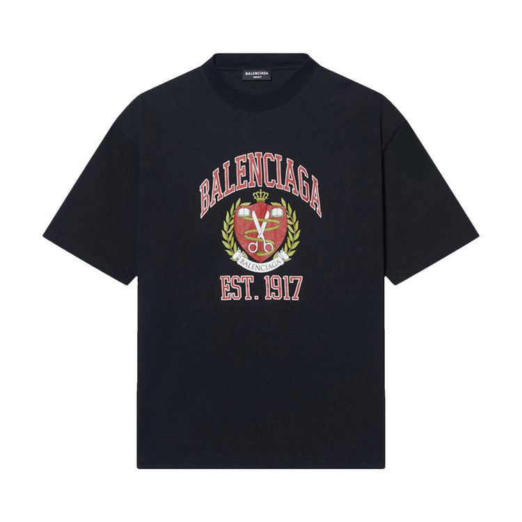 Balenciaga Oversized T-Shirt Marine Blue/Red