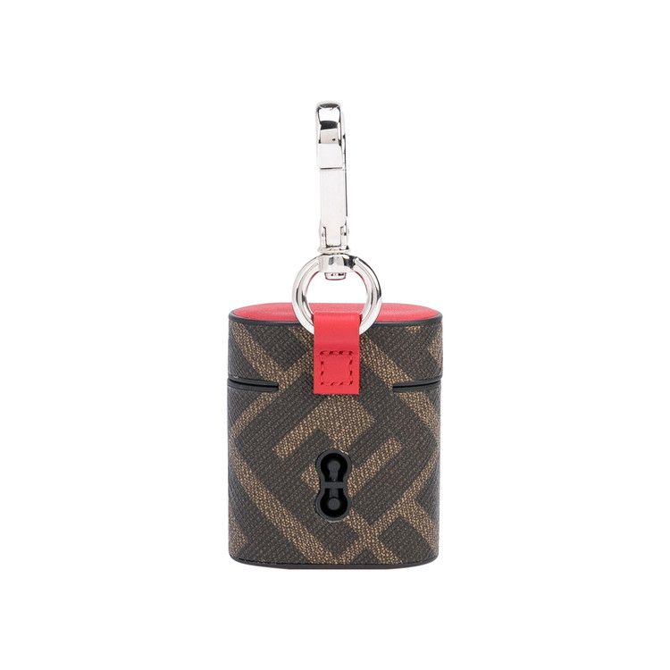 Buy Fendi Logo Airpod Case 'Brown/Black/Red' - 7AR987 A80Q F17U0