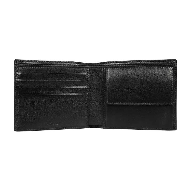 Balenciaga Essential Square Folded Coin Wallet 'Black' | GOAT