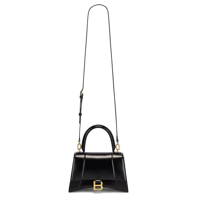 Balenciaga Little Ox Hourglass Top Handle Bag in Black Leather ref.608500 -  Joli Closet