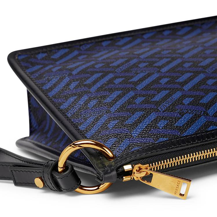 Buy Versace La Greca Signature Pouch 'Navy/Black/Versace Gold 