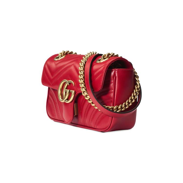 GG Marmont Petite Taille bag in red monogram canvas
