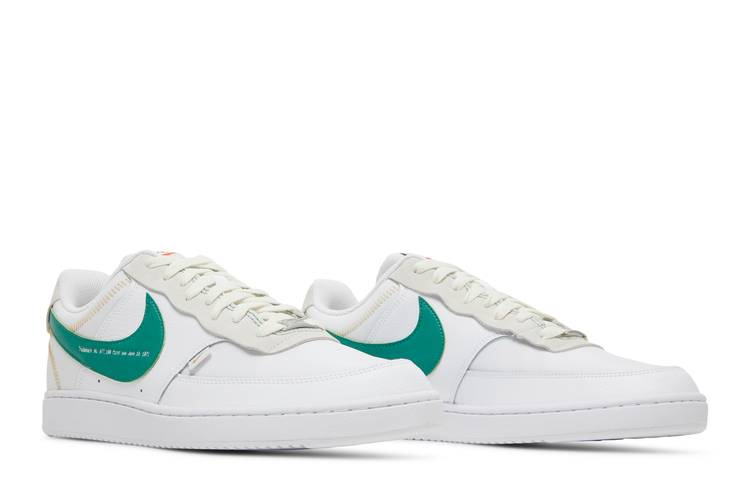 nike court vision white green