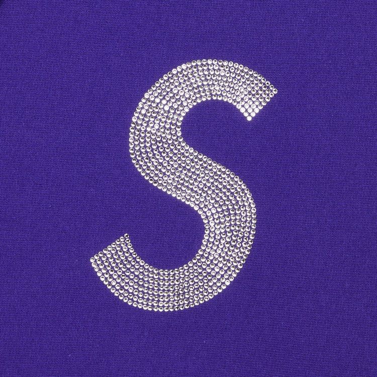 Buy Supreme x Swarovski S Logo Hooded Sweatshirt 'Purple Buy Supreme x Swarovski S Logo Hooded Sweatshirt 'Purple