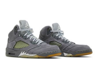 grey and white jordan 5