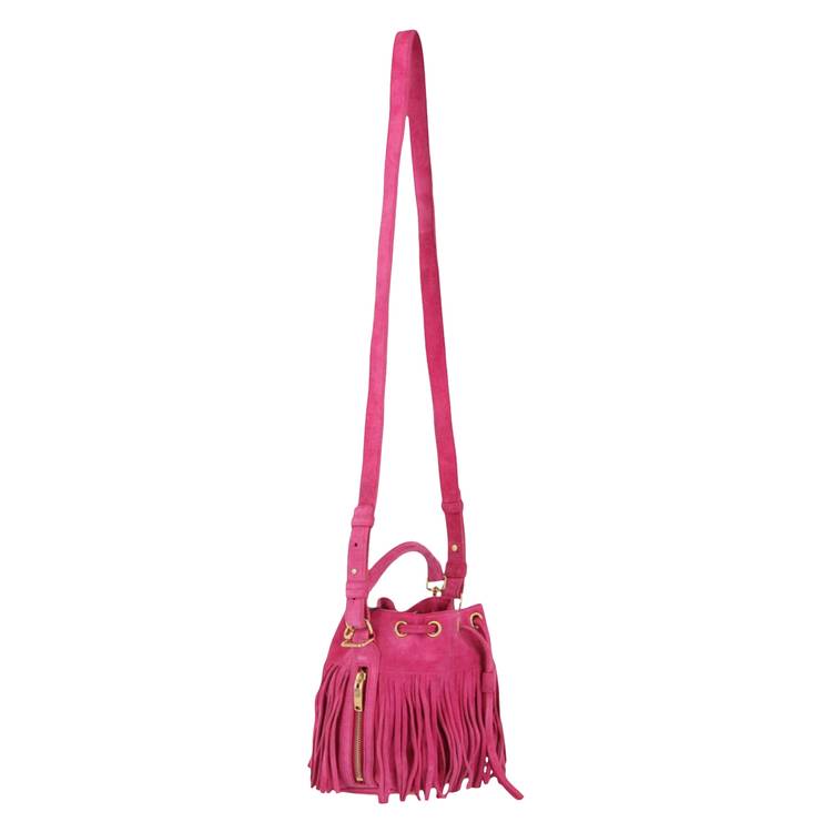 Buy Saint Laurent Emmanuelle Fringe Shoulder Bag 'Pink' - 372453