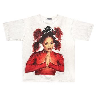 Buy Vintage Janet Jackson The Velvet Rope Tour Tee 'White' - 2903
